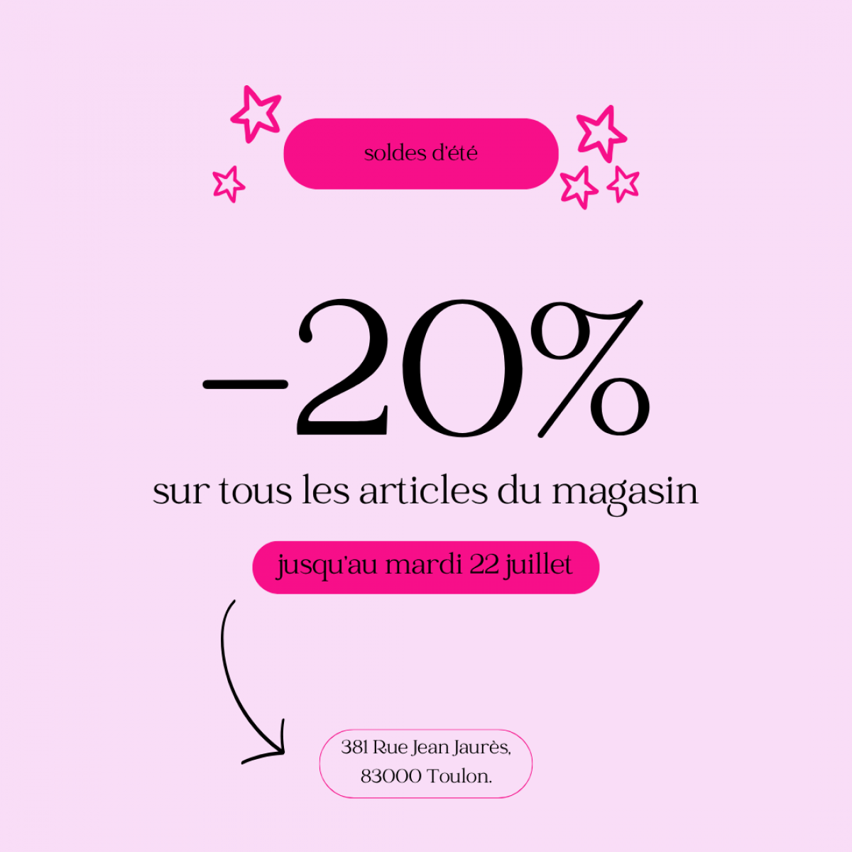 SOLDES D'ÉTÉ À LA BOUTIQUE LA DATCHA